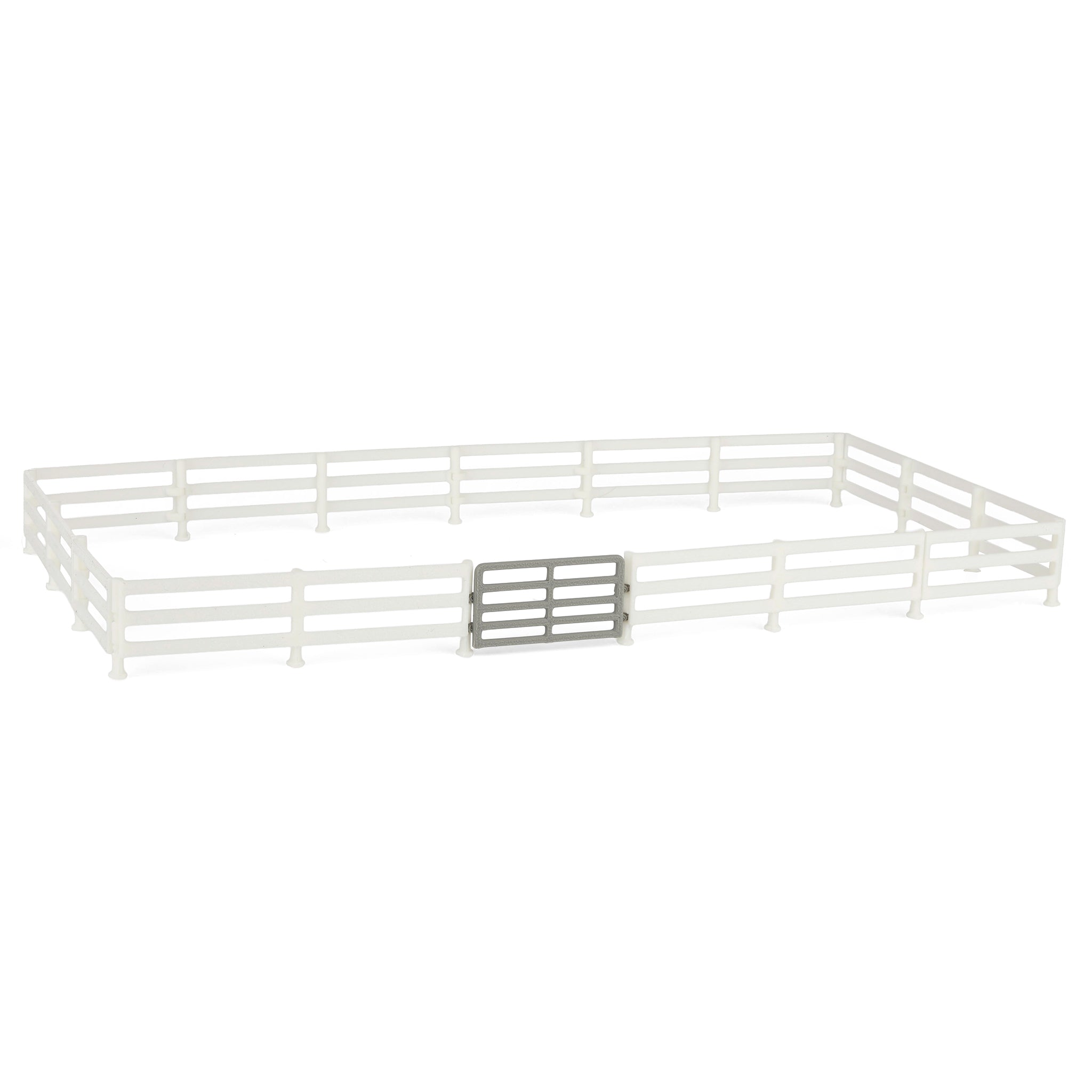 1/64 White Painted-look Fencing 6-pack with Gate, 3D Printed